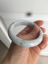 Load image into Gallery viewer, 56mm certificated Type A 100% Natural light green/purple Jadeite Jade bangle L126-9559