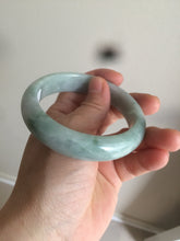 Load image into Gallery viewer, 58.5mm certificated Type A 100% Natural green Jadeite Jade bangle Y111-0484