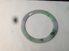 Load image into Gallery viewer, 57mm certified 100% natural Type A sunny green/purple slim flat style jadeite jade bangle AC68-4575