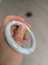 Load image into Gallery viewer, 54mm certifed 100% natural certified white/light purple jadeite jade bangle AC43-5953