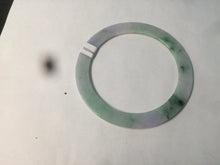 Load image into Gallery viewer, 57mm certified 100% natural Type A sunny green/purple slim flat style jadeite jade bangle AC68-4575