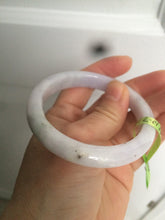 Load image into Gallery viewer, 54mm certifed 100% natural certified white/light purple jadeite jade bangle AC43-5953