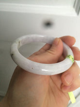 Load image into Gallery viewer, 54mm certifed 100% natural certified white/light purple jadeite jade bangle AC43-5953