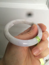 Load image into Gallery viewer, 54mm certifed 100% natural certified white/light purple jadeite jade bangle AC43-5953