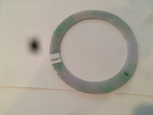 Load image into Gallery viewer, 57.5mm certified Type A 100% Natural sunny green/purple thin flat style Jadeite jade bangle AR19-4577