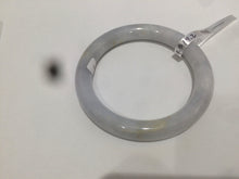 Load image into Gallery viewer, 54.2mm Certified 100% natural Type A light purple/white round cut jadeite jade bangle D49-9551