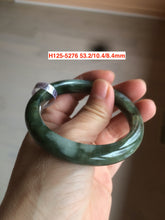 Load image into Gallery viewer, Sale! 49-54mm certified Type A 100% Natural dark green/white/black Jadeite Jade bangle with defects group GC30