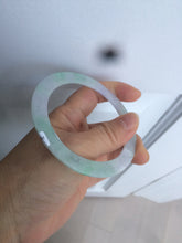 Load image into Gallery viewer, 57.5mm certified Type A 100% Natural sunny green/purple thin flat style Jadeite jade bangle AR19-4577