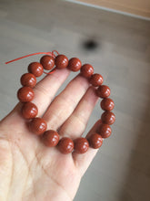 Load image into Gallery viewer, 10-11.9mm 100% natural red agate bracelet CB33