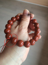 Load image into Gallery viewer, 10-11.9mm 100% natural red agate bracelet CB33