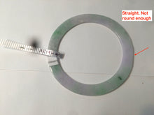 Load image into Gallery viewer, 57.5mm certified Type A 100% Natural sunny green/purple thin flat style Jadeite jade bangle AR19-4577