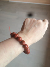 Load image into Gallery viewer, 10-11.9mm 100% natural red agate bracelet CB33