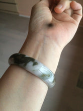 Load image into Gallery viewer, 51.5mm certified Type A 100% Natural green/purple/brown Jadeite Jade bangle N99-3774