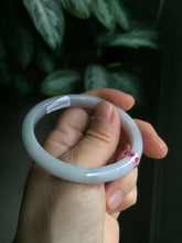 Load image into Gallery viewer, 51.3mm Certified Type A 100% Natural light purple jadeite jade bangle U12-3156