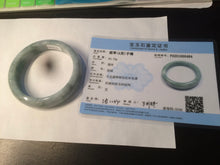 Load image into Gallery viewer, 58.5mm certificated Type A 100% Natural green Jadeite Jade bangle Y111-0484