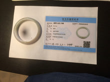 Load image into Gallery viewer, 55.3mm certified Type A 100% Natural green/yellow Jadeite Jade bangle Y114-0412