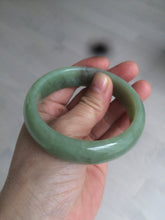 Load image into Gallery viewer, 56.7mm certified 100% Natural green/yellow/brown nephrite Jade bangle HE56-8451