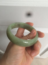 Load image into Gallery viewer, 56.7mm certified 100% Natural green/yellow/brown nephrite Jade bangle HE56-8451
