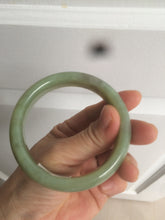 Load image into Gallery viewer, 56.7mm certified 100% Natural green/yellow/brown nephrite Jade bangle HE56-8451