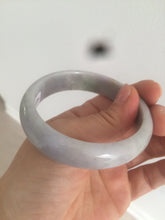Load image into Gallery viewer, 54.2mm 100% natural type A certified light green/purple/red (FU LU SHOU, 福禄寿) jadeite jade bangle AM35-0063