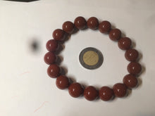 Load image into Gallery viewer, 10-11.9mm 100% natural red agate bracelet CB33