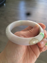 Load image into Gallery viewer, 58.9mm certificated Type A 100% Natural sunny green/purple/red/white Jadeite Jade bangle AK4-8620