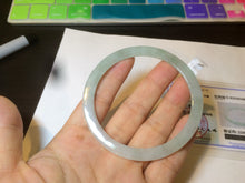 Load image into Gallery viewer, 57.5mm Certified Type A 100% Natural icy light green super thin style Jadeite bangle L137-8304