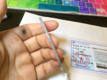 Load image into Gallery viewer, 57.5mm Certified Type A 100% Natural icy light green super thin style Jadeite bangle L137-8304