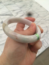 Load image into Gallery viewer, 58.9mm certificated Type A 100% Natural sunny green/purple/red/white Jadeite Jade bangle AK4-8620
