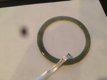 Load image into Gallery viewer, 58.5mm Type A 100% Natural icy light green super thin style Jadeite bangle L138