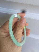 Load image into Gallery viewer, 52mm Certified Type A 100% Natural apple green/brown/red thin(flat) Jadeite Jade bangle L85-7336