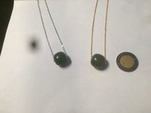 Load image into Gallery viewer, 12.7x13.6mm Type A 100% Natural dark green/blue/gray nephrite Jade vintage style bead pendant necklace HT47
