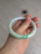 Load image into Gallery viewer, 57mm certified Type A 100% Natural sunny green/white/purple/brown(FU LU Shou) round cut Jadeite Jade bangle AF78-8925