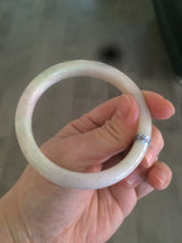 Load image into Gallery viewer, 56.5mm certified 100% natural green/white/yellow/purple jadeite jade bangle AK2-2480
