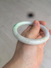 Load image into Gallery viewer, 57mm certified Type A 100% Natural sunny green/white/purple/brown(FU LU Shou) round cut Jadeite Jade bangle AF78-8925