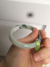 Load image into Gallery viewer, 53.5mm Certified type A 100% Natural light green/yellow/green floating flower oval jadeite jade bangle AC32-5313
