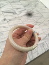 Load image into Gallery viewer, 56.5mm certified 100% natural green/white/yellow/purple jadeite jade bangle AK2-2480