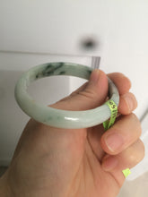 Load image into Gallery viewer, 53.5mm Certified type A 100% Natural light green/yellow/green floating flower oval jadeite jade bangle AC32-5313