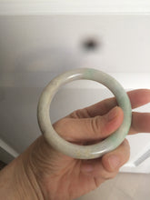 Load image into Gallery viewer, 57mm certified Type A 100% Natural sunny green/white/purple/brown(FU LU Shou) round cut Jadeite Jade bangle AF78-8925