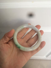 Load image into Gallery viewer, 57mm certified Type A 100% Natural sunny green/white/purple/brown(FU LU Shou) round cut Jadeite Jade bangle AF78-8925