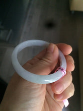 Load image into Gallery viewer, 51.3mm Certified Type A 100% Natural light purple jadeite jade bangle U12-3156