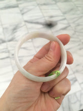 Load image into Gallery viewer, 52.4mm certified Type A 100% Natural light green/white/purple thin Jadeite Jade bangle Z98-7327