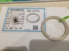 Load image into Gallery viewer, 56.5mm certified 100% natural green/white/yellow/purple jadeite jade bangle AK2-2480