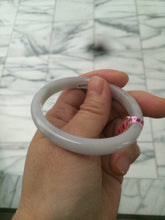 Load image into Gallery viewer, 51.3mm Certified Type A 100% Natural light purple jadeite jade bangle U12-3156