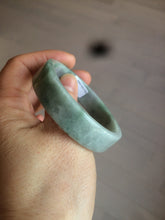 Load image into Gallery viewer, 52.5mm certified Type A 100% Natural s dark green/purple square Jadeite Jade bangle AF76-0402