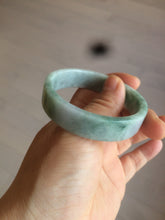 Load image into Gallery viewer, 52.5mm certified Type A 100% Natural s dark green/purple square Jadeite Jade bangle AF76-0402