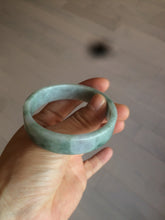 Load image into Gallery viewer, 52.5mm certified Type A 100% Natural s dark green/purple square Jadeite Jade bangle AF76-0402