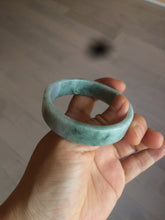 Load image into Gallery viewer, 52.5mm certified Type A 100% Natural s dark green/purple square Jadeite Jade bangle AF76-0402