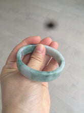 Load image into Gallery viewer, 52.5mm certified Type A 100% Natural s dark green/purple square Jadeite Jade bangle AF76-0402