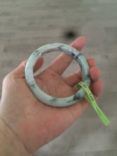 Load image into Gallery viewer, 58.2mm certified type A 100% Natural green/white/purple Jadeite Jade bangle Z97-6205